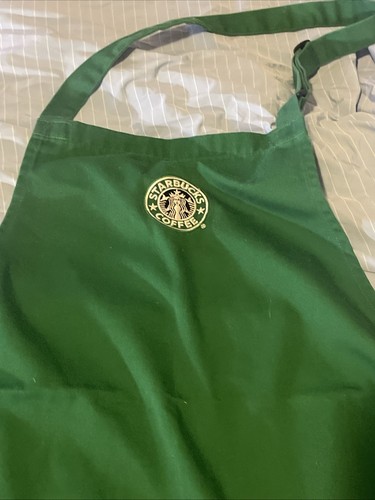 STARBUCKS ~ GREEN BARISTA EMPLOYEE UNIFORM APRON - Picture 2 of 5