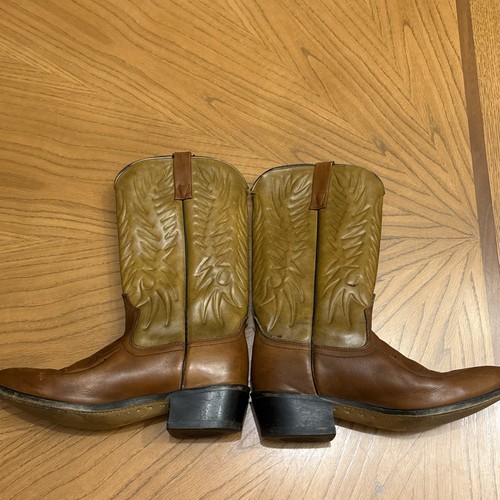 vintage acme 70s 80s brown cowboy western boots mens … - Gem