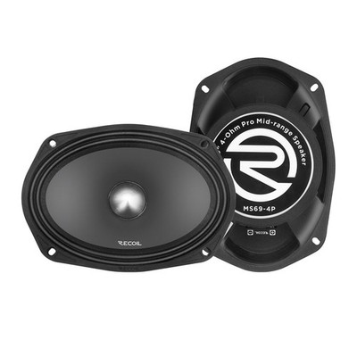 RECOIL  MS69-4P 6X9 Inch Midrange Pro Audio Car Speakers 4Ohm Pair