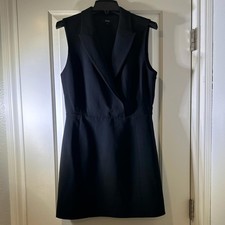 Theory Black Sleeveless Knee Length Dress
