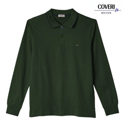 Herren Langarm Poloshirt warm Baumwolle Winter Sweatshirt COVERI M L XL XXL 3XL