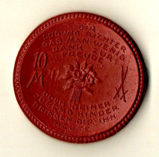 MIŚNIA 10 marek 1921. Porcelana, brązowa. LUDWIG-RICHTER-FEST