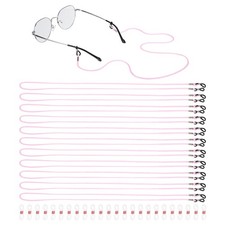 12 Pcs Nylon Eyeglass Strap Braided, 28 Inch Eyeglass Lanyard Strap, Pink