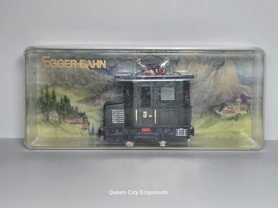 Vintage 1960s Egger-Bahn Green Electric Loco 1003 HO 9 mm Rare HTF