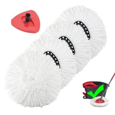 4 Pack Spin Mop Replacement Heads Microfiber Mop Refills Replace Heads Safe f...