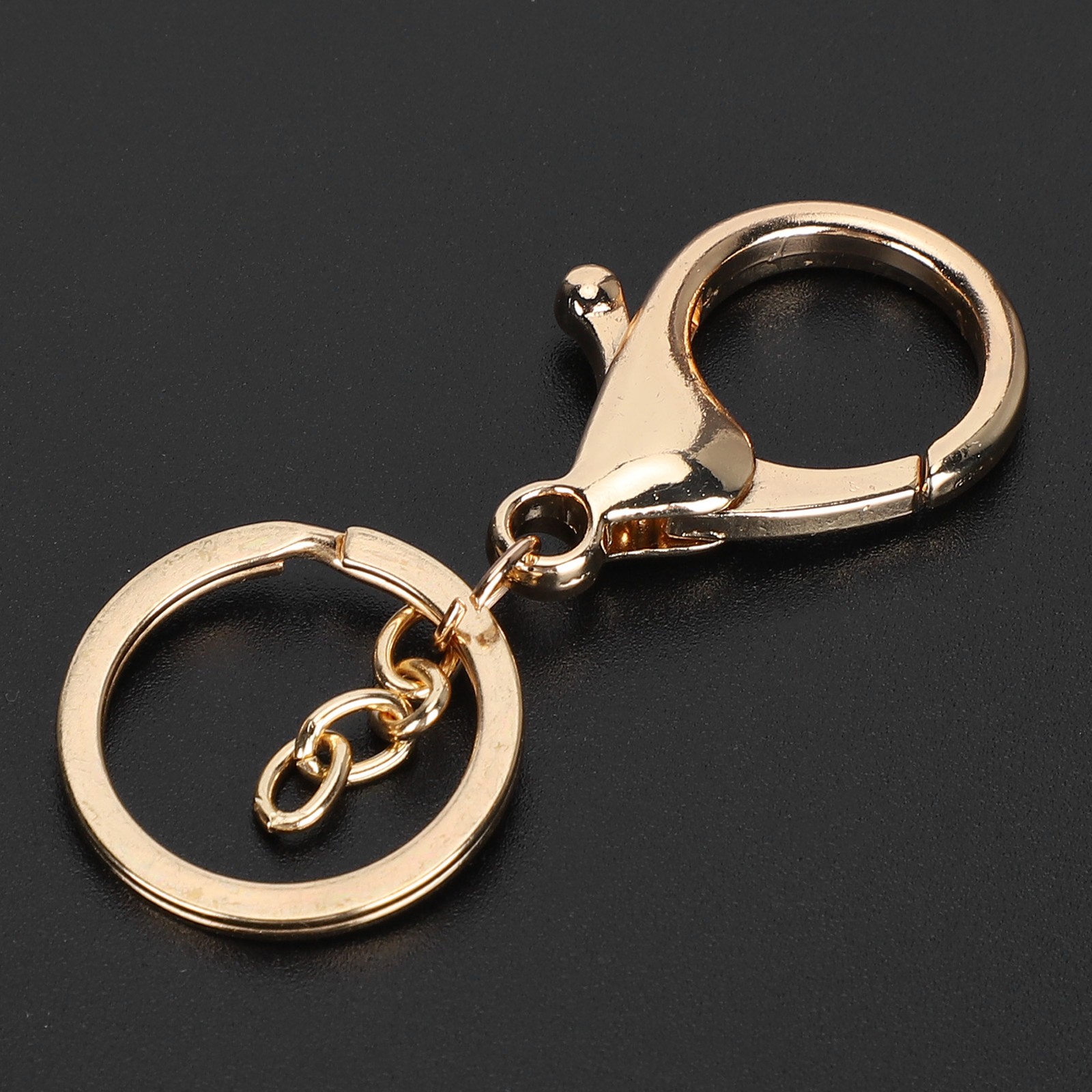 10Pcs Key Chain Plating Non Fading Simple Keychain Bag Buckle Lobster Clasp Hook