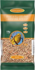 Johnston & Jeff 1kg Premium Wild Bird - Husk Free, with Suet Food Wildlife Seed 10.78 per kilo