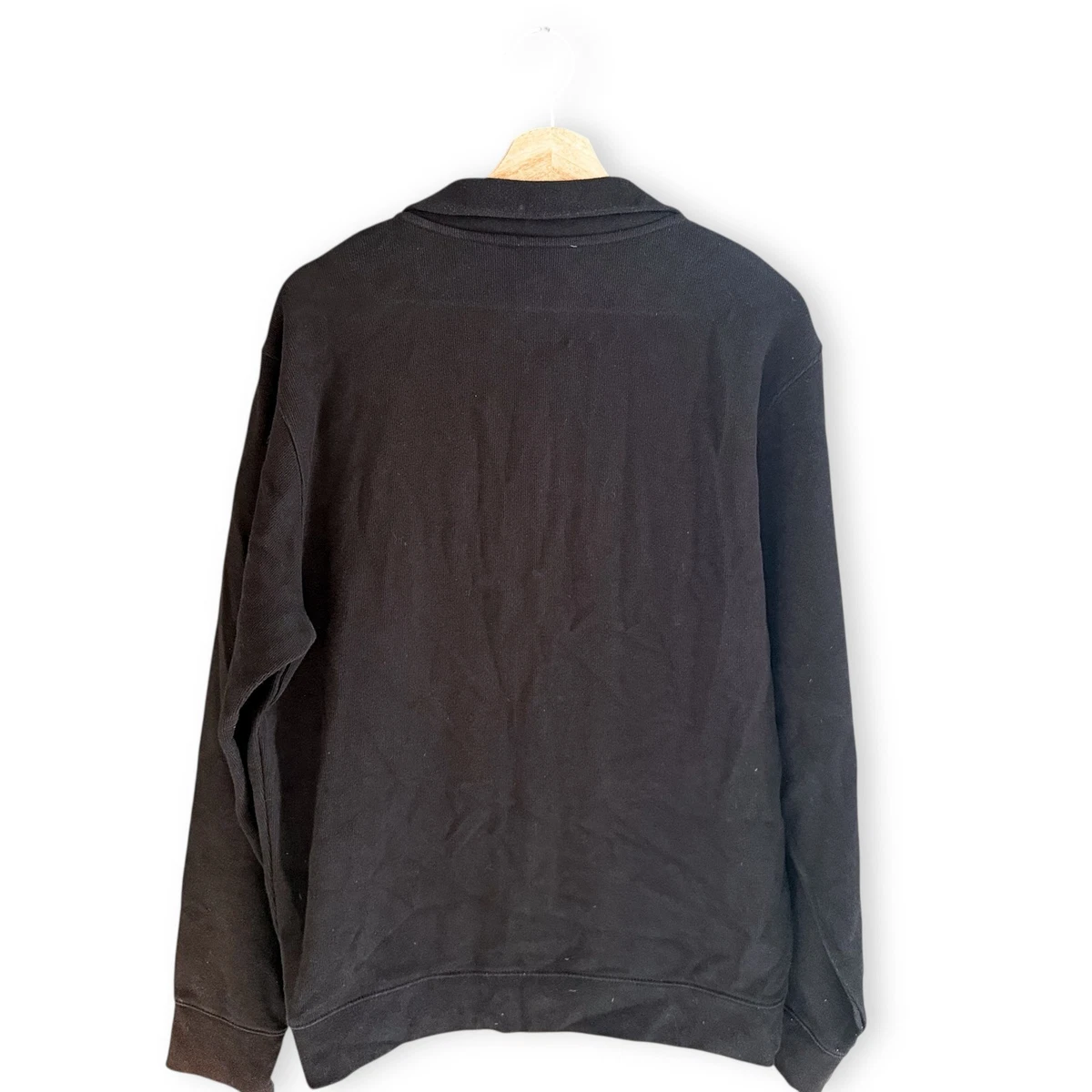 Chaqueta Lee Cooper negra con cremallera para hombre sudadera talla mediana