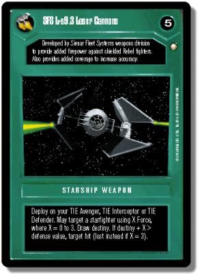 SFS L-S9.3 Laser Cannons Star Wars CCG Decipher Special Edition