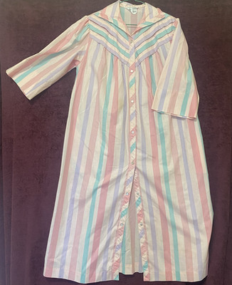 Vintage Models Coat by Neiman Marcus Nightgown Pastel Stripes