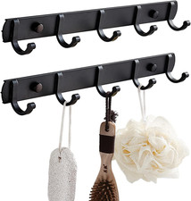 2PCS Coat Rack Wall Mount, Wall Hooks for Hanging with 5 Hooks, 14 inch Coat ...