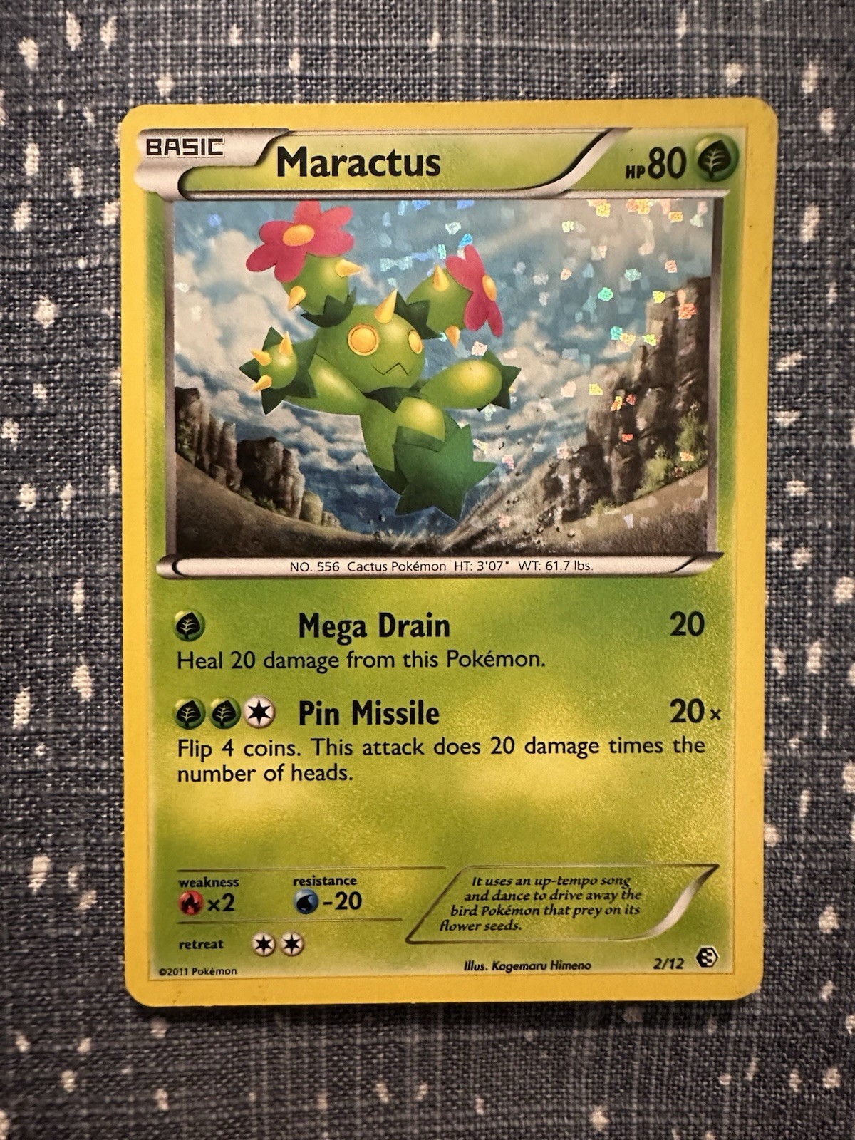 Pokemon Maractus 2/12 2011 McDonald's Holo