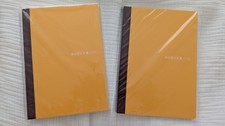  SET OF 2 Hobonichi Plain Notebook A5 Grid  old original tomoe river paper 