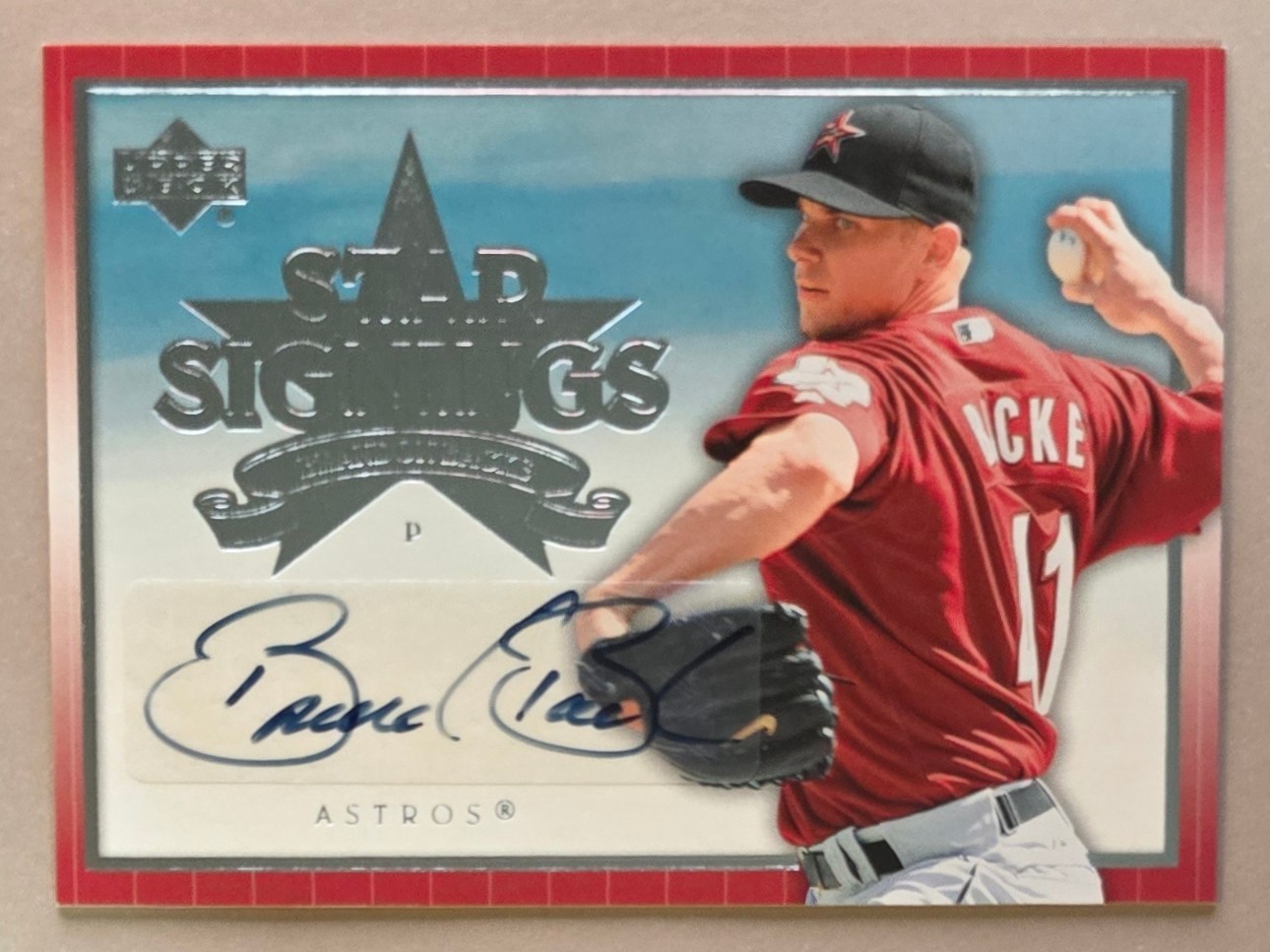 2007 Upper Deck Star Signings Brandon Backe #SS-BR Auto Houston Astros