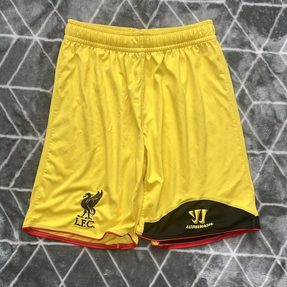 Liverpool 2012/13 Warrior Away Goalkeeper Football Shorts Yellow Mens Small - Image 1 of 4