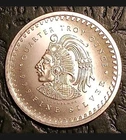 1/4 oz (.25 oz) .999 Fine Silver Aztec Mayan Calendar Round by Golden State Mint