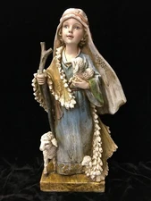 RR ROMAN INC. 2005 Young Boy Shepherd Figurine 14"