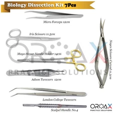 Biology Medical Dissection Kit Anatomy Surgical Dissecting Forceps Scissors Set