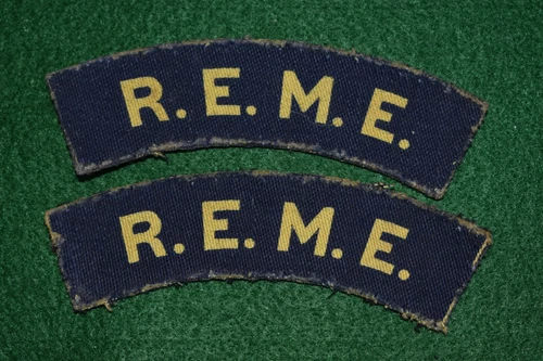 The Royal Electrical & Mechanical Engineers Printed Cloth Titles - WW2