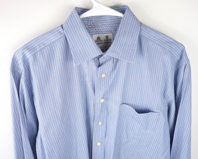 Stephens Brothers Mens Dress Shirt 2 Fold Cotton Sz 15 1/2, 36/37 Sleeve | eBay