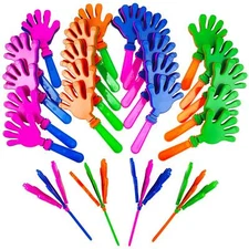 Playbees Colorful Hand Clappers - 24 Pack - 7" Noisemakers for Ultimate Party...