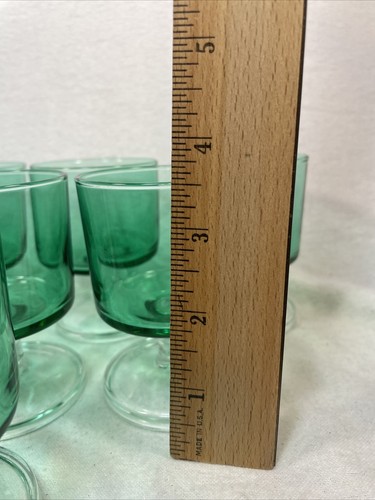 8x Cristal D'Arques Durand Cavalier Verde Cordial Shot Glasses - Imagen 7 de 9