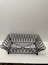 Black Wire Rectangle Storage Basket, Fruit Basket, Vendor Display And More