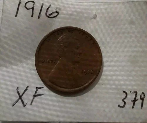 1916 Wheat Penny Lincoln Cent XF Glossy Brown Free & Fast Post #379