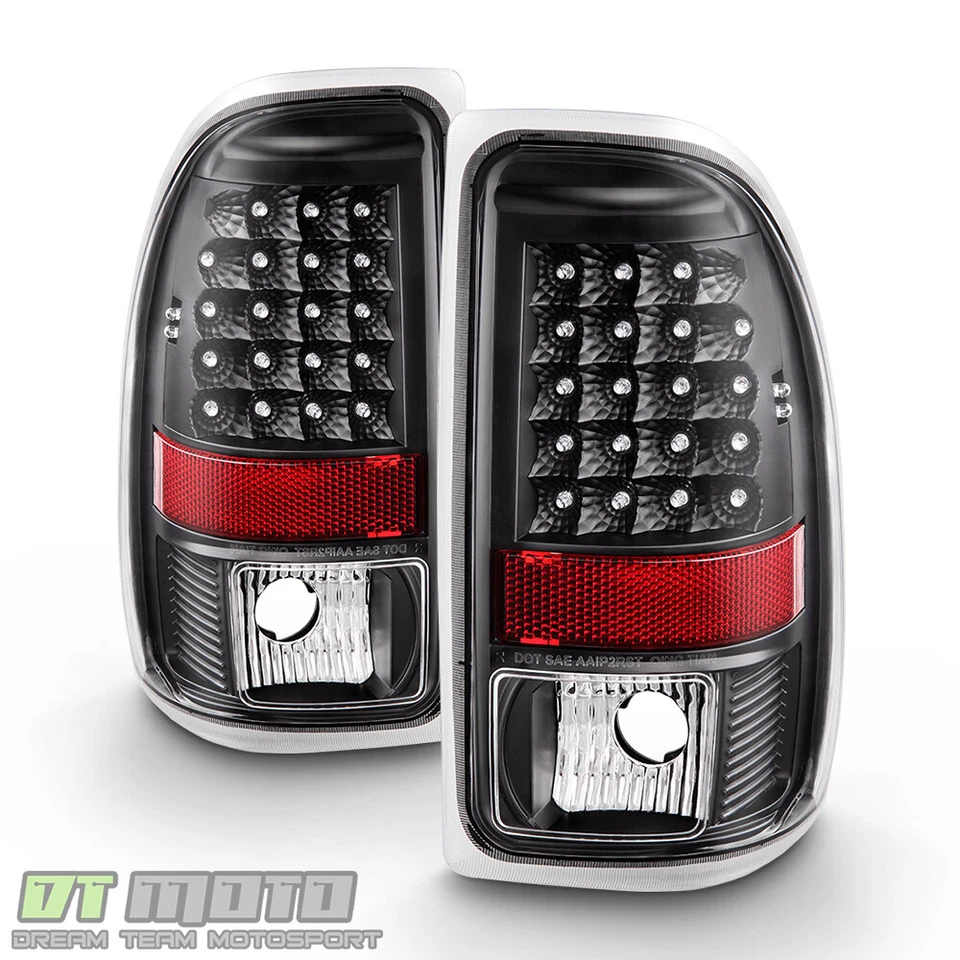 Luces traseras LED negras Dodge Dakota 1997-2004 luces de freno de repuesto izquierda+derecha Foto 2 de 4