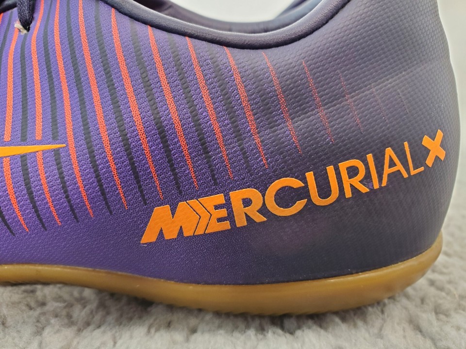 Nike Mercurial X Purple/Orange Indoor Soccer Shoes 831966585 Mens Size