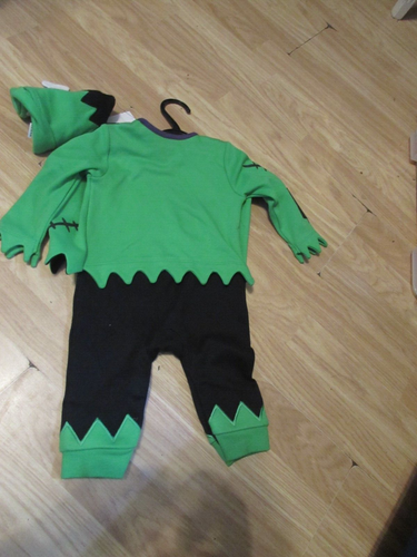 BABY'S FRANKENSTEIN/HALLOWEEN THEMED 2 PIECE COSTUME WITH HAT SIZE 3 TO 6 MONTHS - Picture 9 of 9