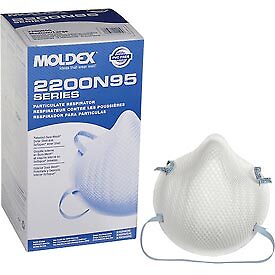MOLDEX B312169 2-STRAP PARTICULATE RESPIRATOR WITHOUT VALVE, SIZE MEDIUM-LARGE, 