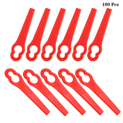 100Pcs Replacement Plastic Blade Cutter  Trimmer Lawn Mower Grass Strimmer 83mm