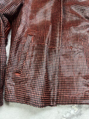 Emporio Armani Mens Red Goat Fur / Leather Fall Jacket 48 Md