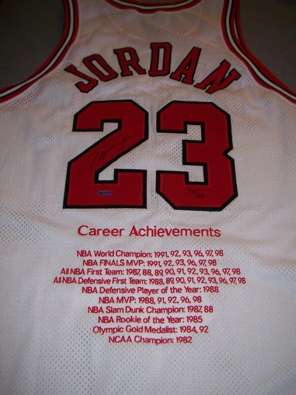 Autographed Washington Wizards Michael Jordan Upper Deck Jersey with  Embroidered Stats - Limited Edition of 123