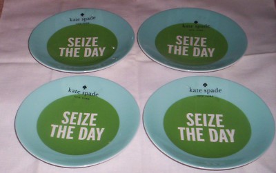 Kate Spade SEIZE THE DAY Tidbit Snack Plate - Set of 4 NEW | eBay