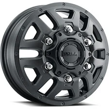 1 Ultra 16x6 6X205 -130.5 003SB Hunter Dually Gloss Black w/ Milled Accents Whee