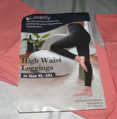 Loverly High Waist Leggings Hochelastische Tragekomfort Kompression XL 3XL Rosa