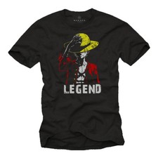 One Comic Piece Herren T-Shirt mit Legend Ruffy - Männer Manga Nerd Shirt