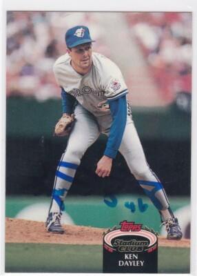 1992 Stadium Club #137 Ken Dayley Blue Jays Signed Auto IP Free ...