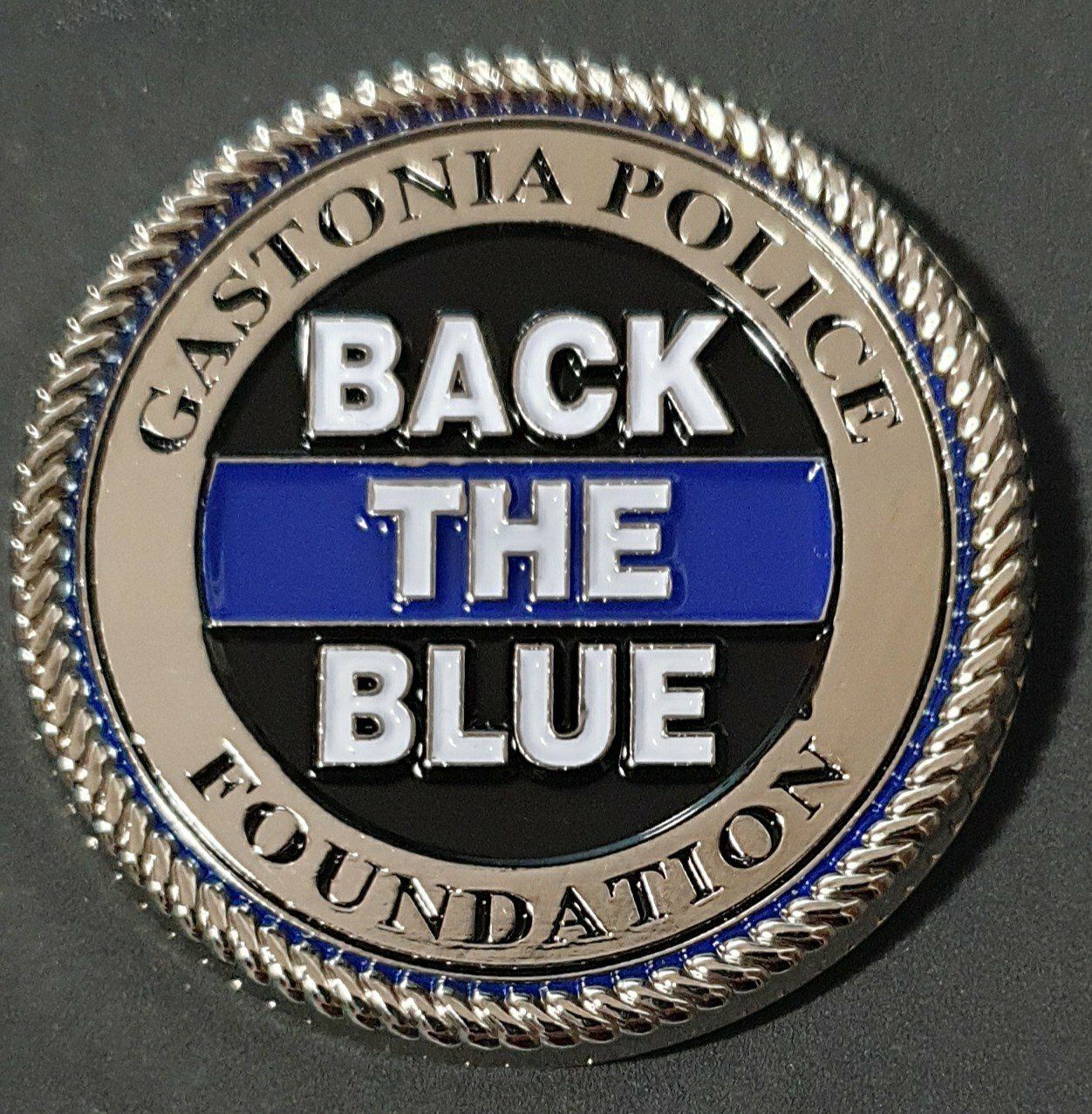 Gastonia Police Foundation Back the Blue Challenge Coin
