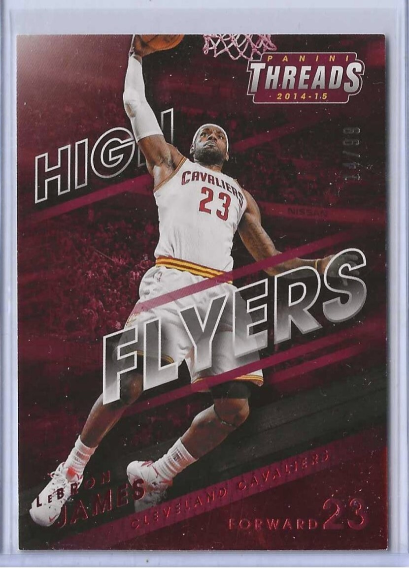 2014-15 Panini Threads LeBron James High Flyers Red Century Proof 14/99 #4