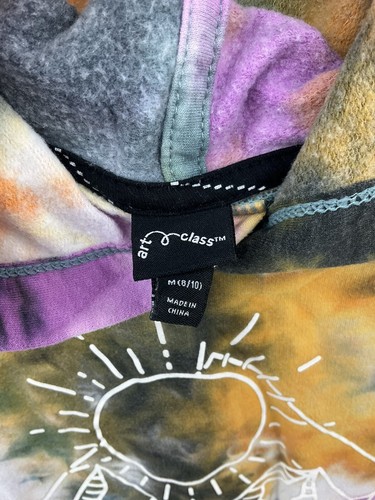 Art Class Long Sleeve Pull Over Hoodie Multicolor Tie Dye Sz Medium 8/10 Nature - Picture 7 of 12