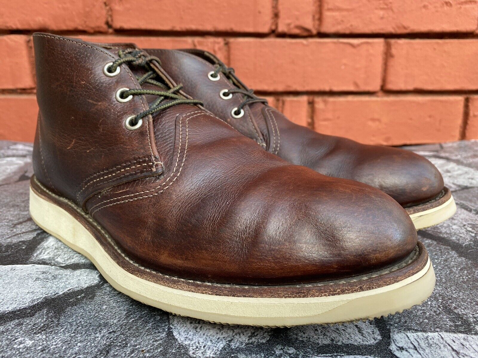 Red Wing Heritage 3141 Men's Work Chukka Boot Briar Oil Slick Leather Sz 9  D.