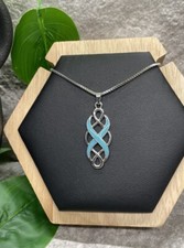 16-18 Silver-Tone Chain Necklace 1.5 Infinity Pendant New Free Ship B3479