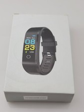 Smart Bracelet Black Fit Tracker Heart Rate Calories Step Sleep