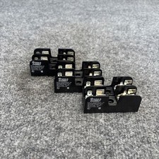 Lot of 3 - Gould Shawmut 30322RAB  30A 2 Pole  600 volt Class CC fuse block Used