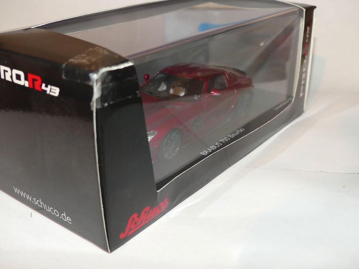 Miniature Schuco Pro 1/43 - Mercedes SLS Brabus 700 Biturbo Rouge - Très Bon état Avec Boîte