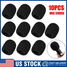 10PCS Blcak Handheld Microphone Windshield Wind Shield Sponge Foam Cover Thicken