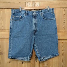 Vintage Made in USA Levi's 505 High Waist Shorts Men's 38 Blue Denim 9" inseam